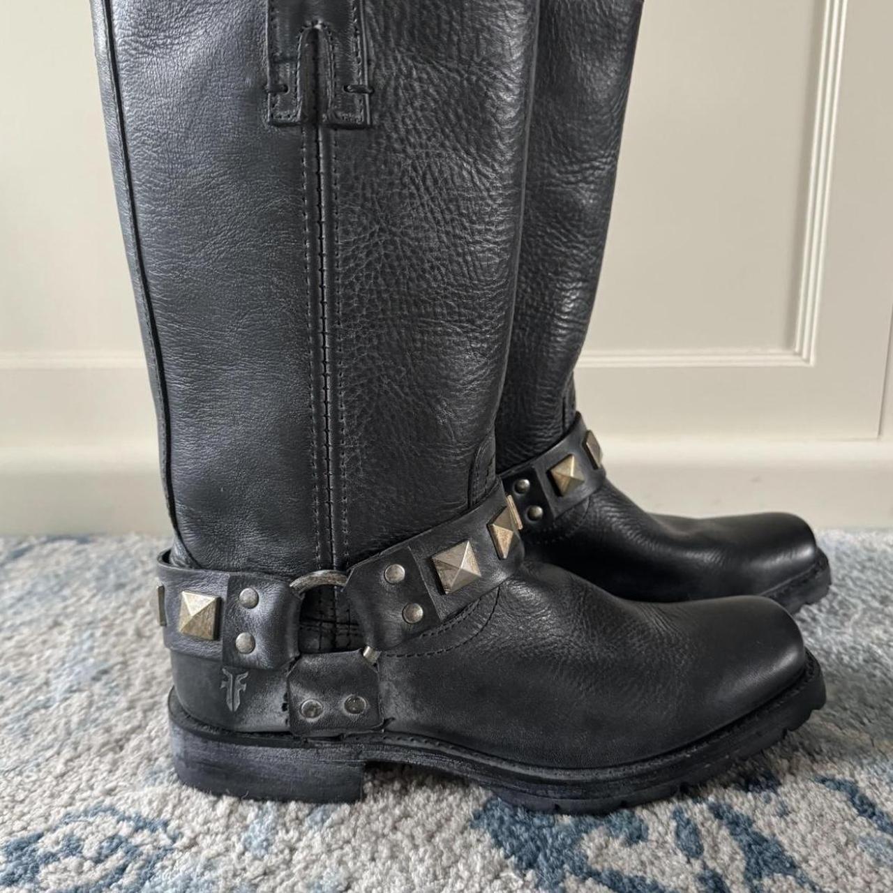 frye motorcycle boots women's
