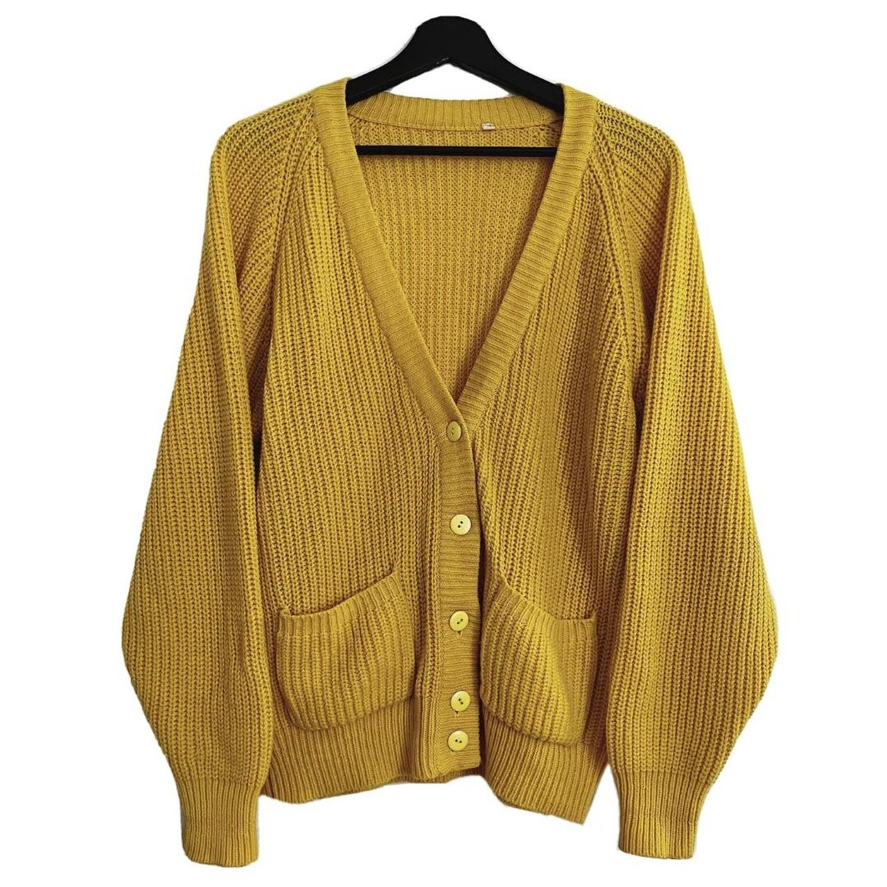 Women's Yellow Cardigan Depop