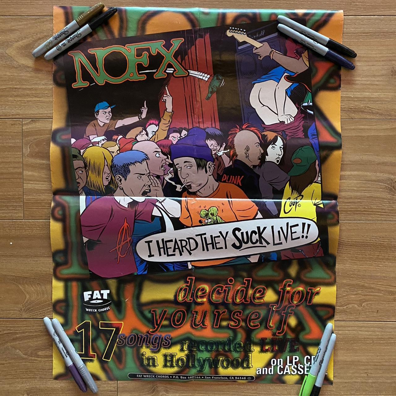 NOFX promo poster for the I Heard They Suck Live | Depop