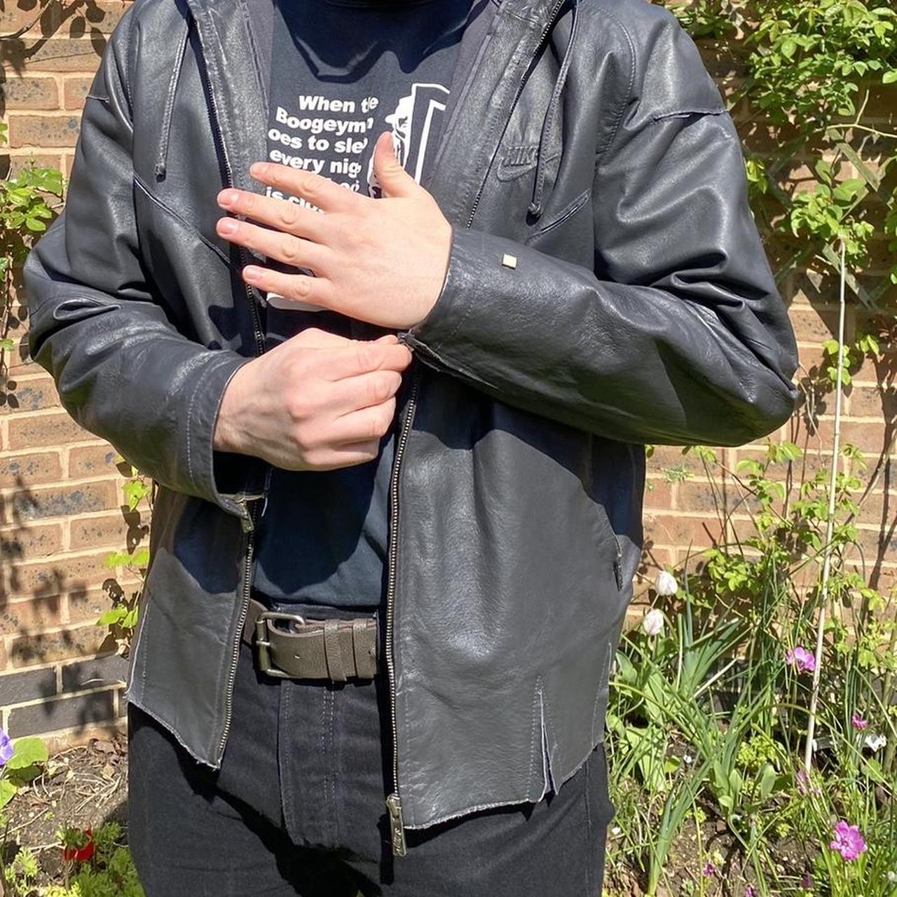 mens nike leather jacket