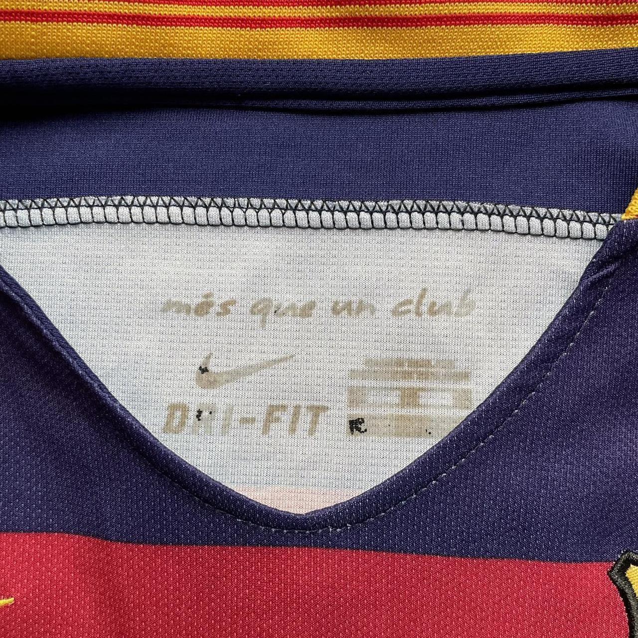 2015 Nike FC Barcelona Messi Mens Jersey Size tag... - Depop