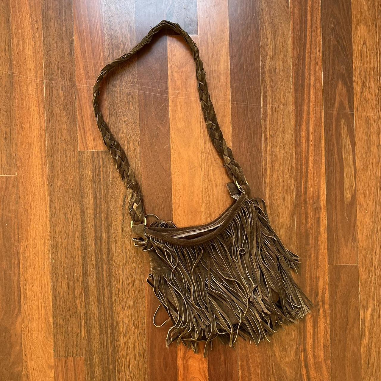 Handmade BOHO LEATHER PURSE, Large Western Fringe Bag, Bohemian Tote Bag |  Maya's Curiosities