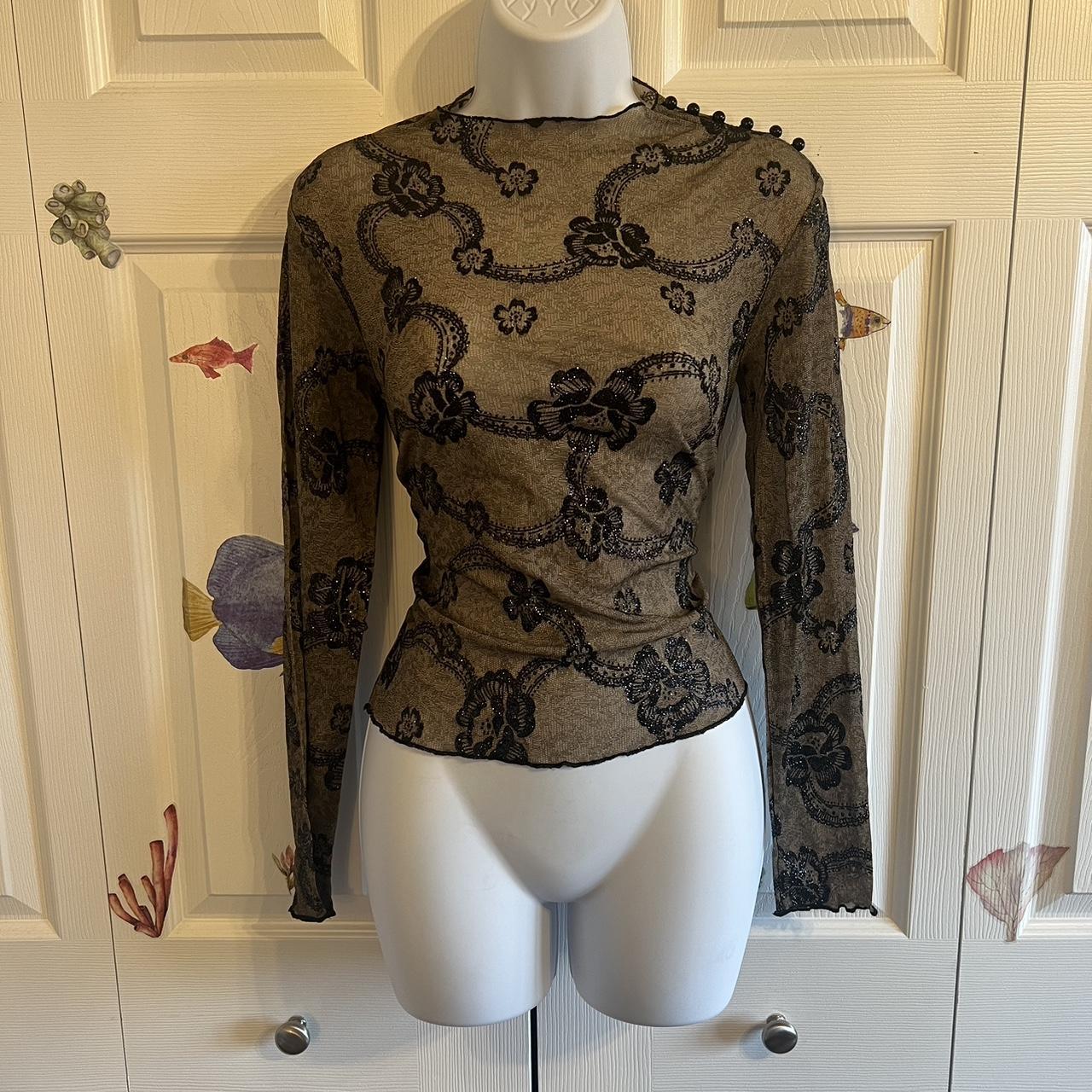 Sexy Mesh Long Sleeve Top Great Condition No Size Depop 