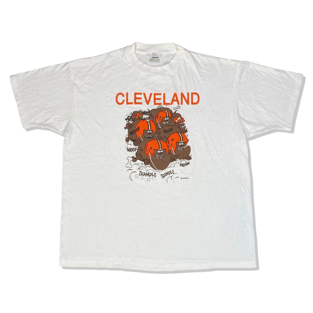 Vintage 80s CLEVELAND BROWNS T Shirt Football Mens Size L XL 