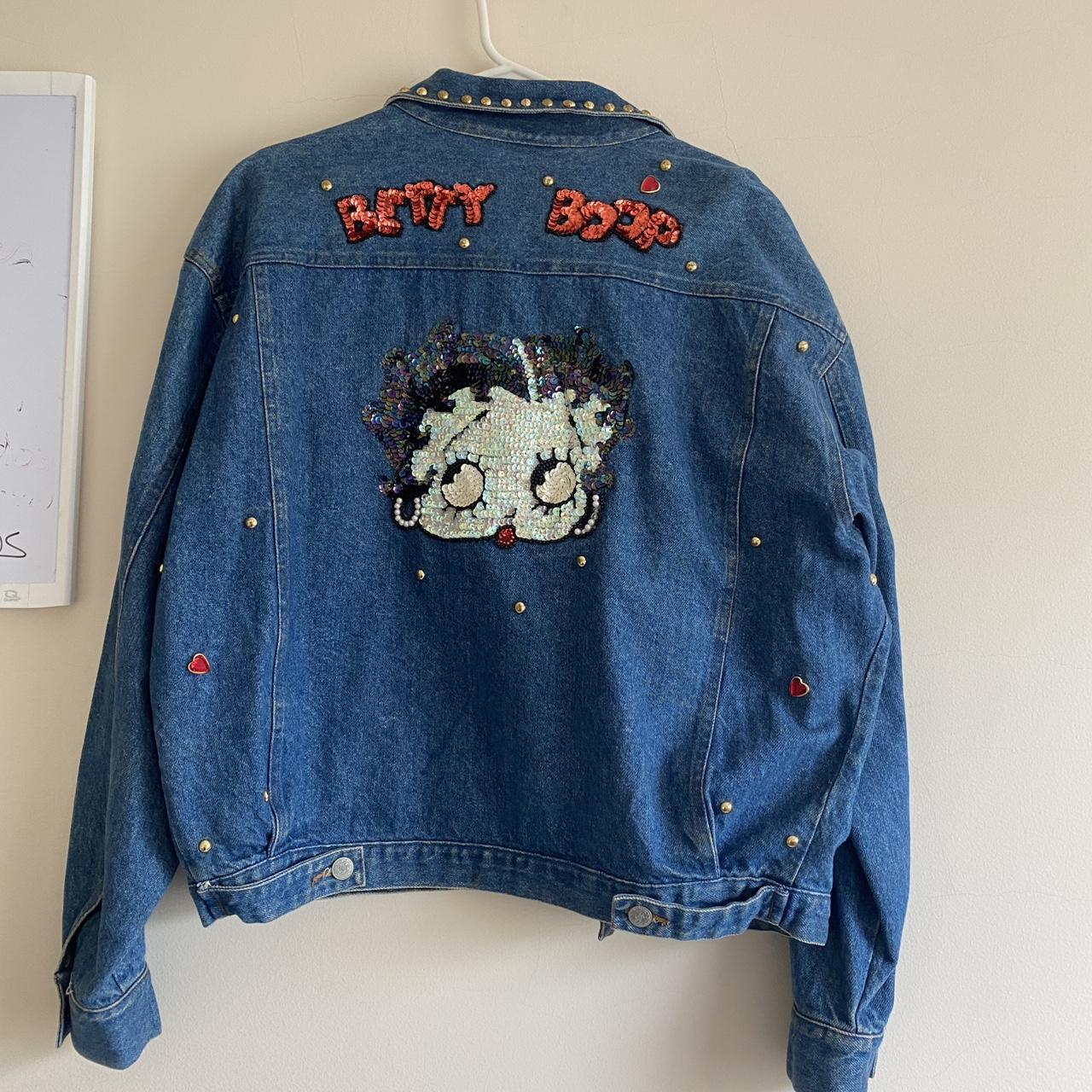 Vintage Betty boop denim jacket. In very good... - Depop