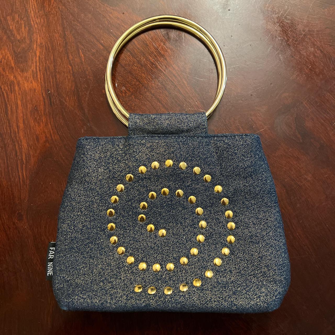 vintage 90s Far Nine purse with gold stud swirl. Depop