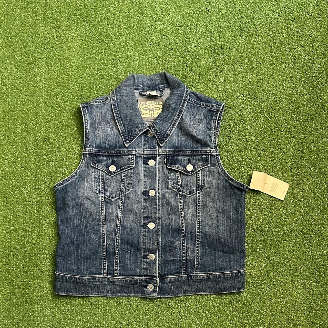 Cut off jean jacket vest best sale