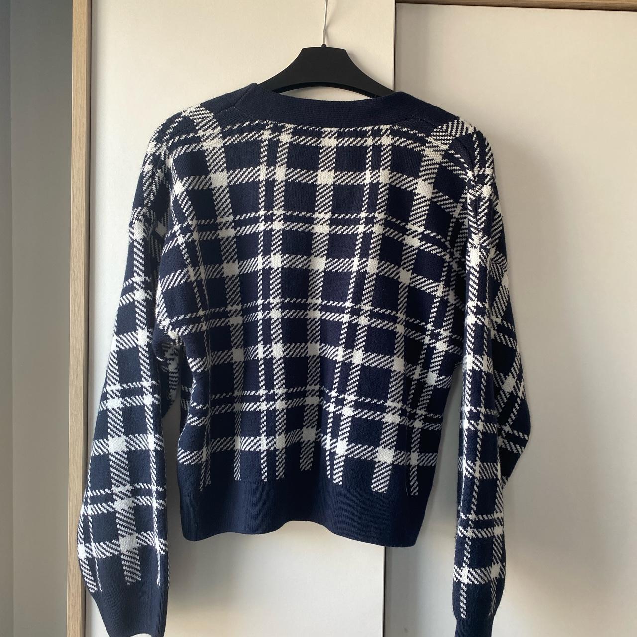 Primark Women's Navy and White Cardigan | Depop