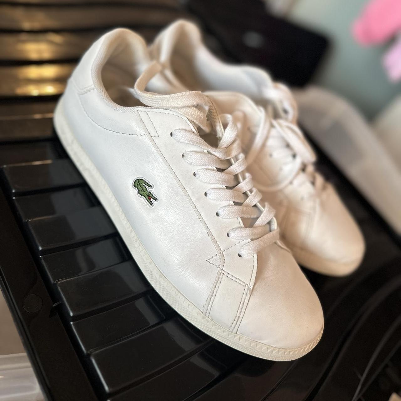 Lacoste white womens trainers online