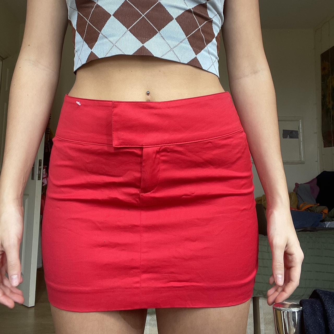 H&M red mini skirt super comfy and... Depop