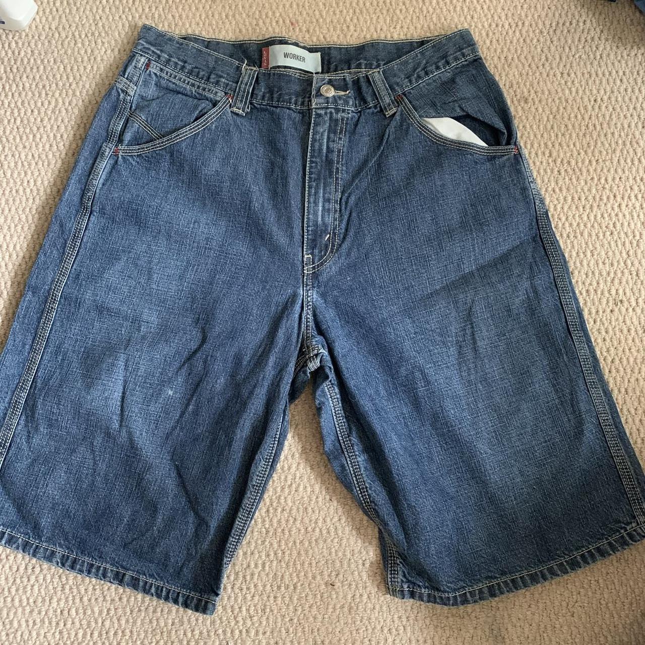 Men’s contrast stitch vintage jorts W 33 worker - Depop