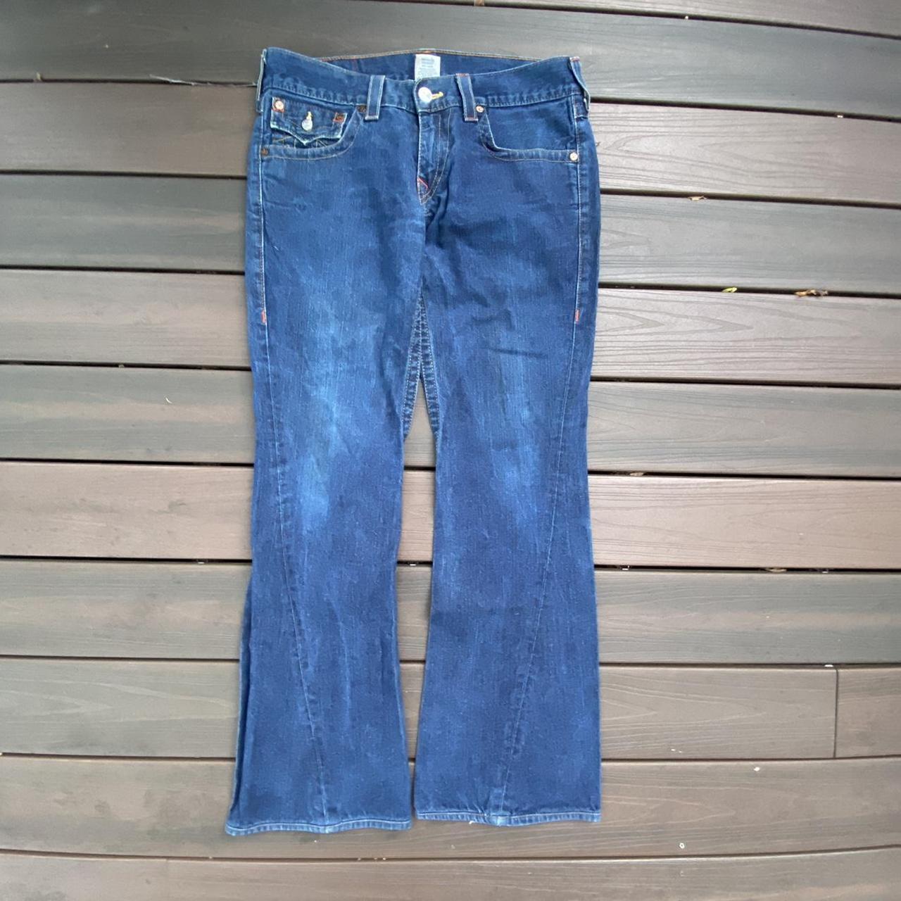 Y2K True Religion Flare Jeans Waist: 18.5in Inseam: | Depop