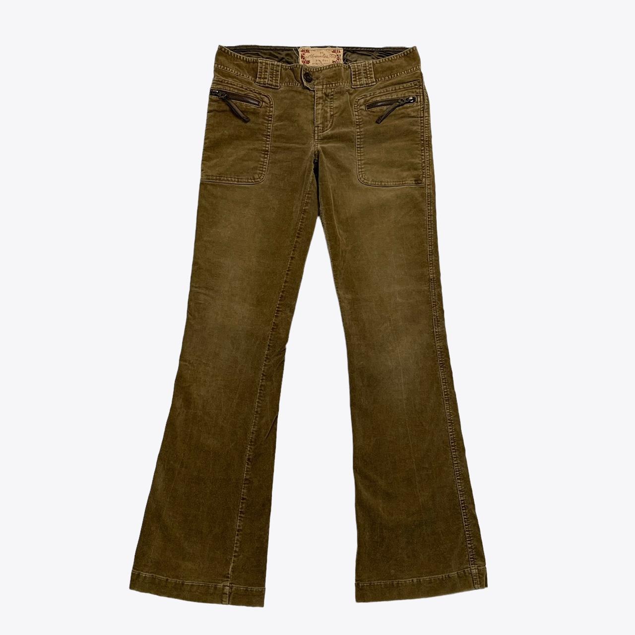 Abercrombie & Fitch Low Rise Flare Pants , Front and