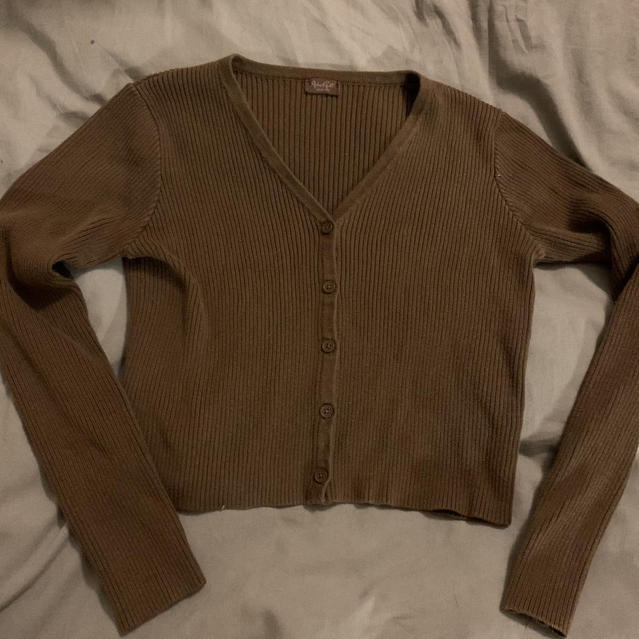 Brown Brandy Melville Cardigan Depop