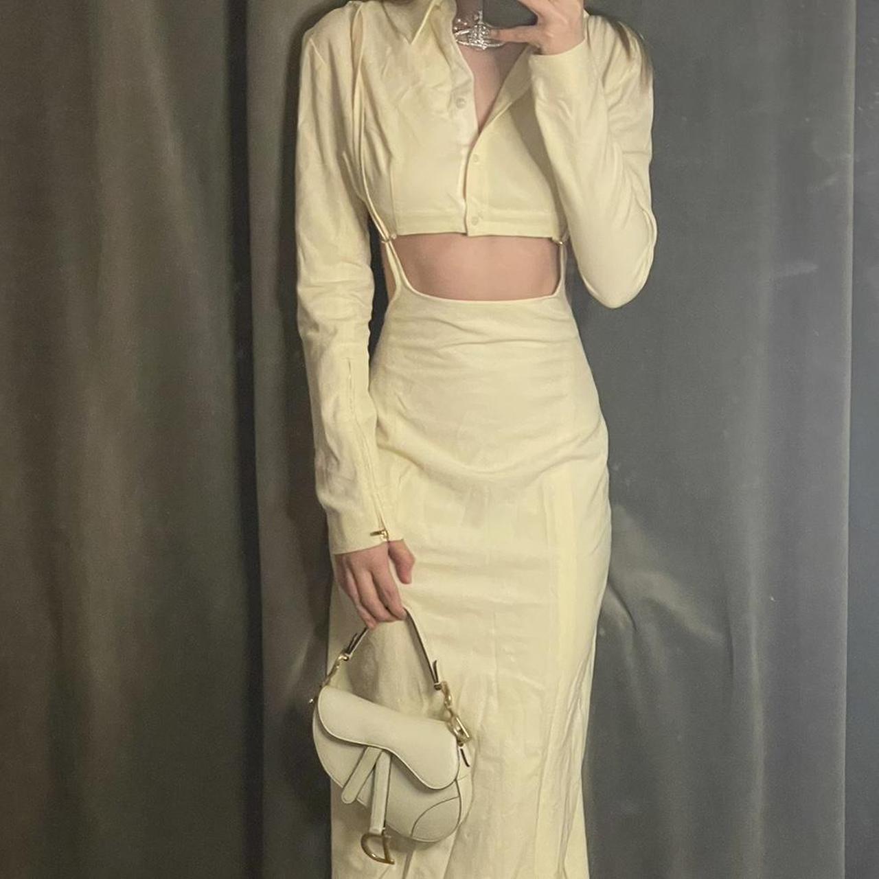 JACQUEMUS (LA MONTAGNE) ブラウス/ホワイト Jacquemus + la montagne Off-White La Montagne 'La | Depop