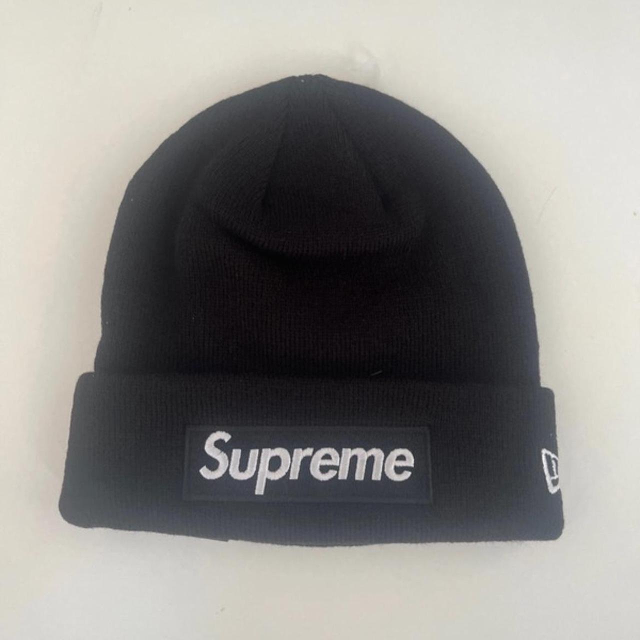 Supreme New Era Box Logo Beanie (FW21): This black... - Depop