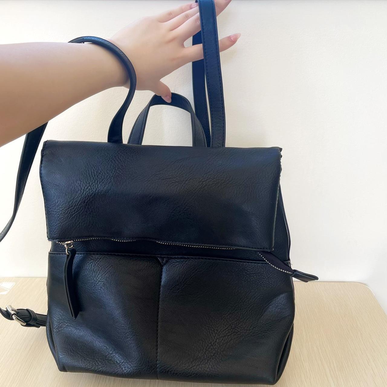 SPORTSGIRL Black leather backpack Only worn... Depop