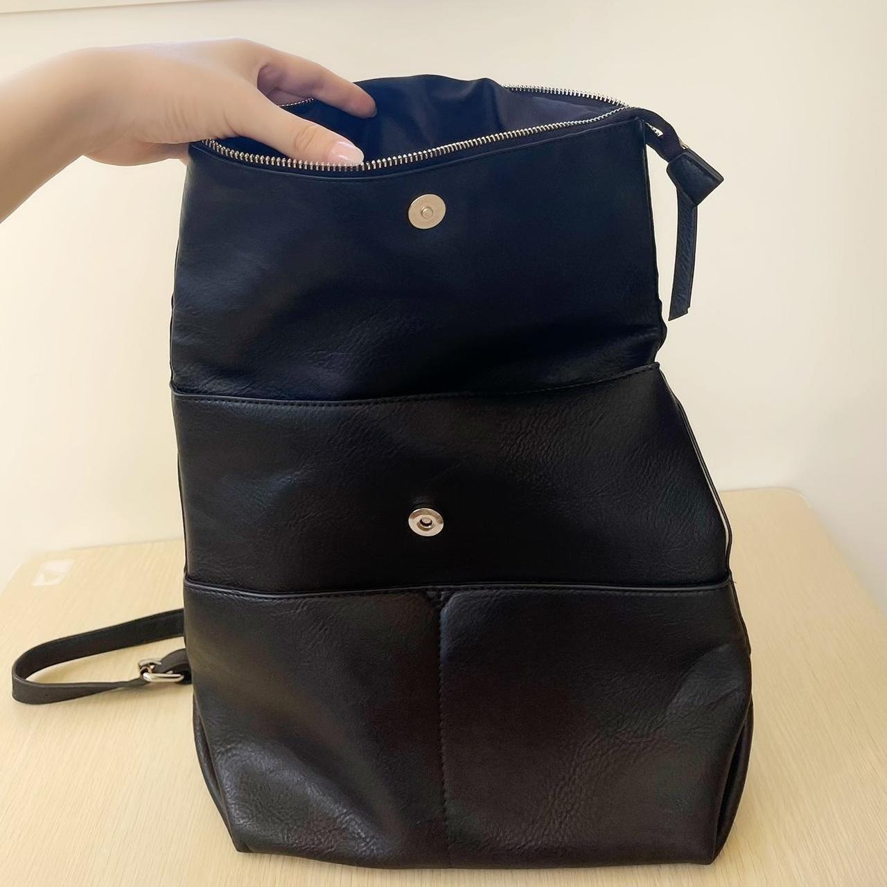 SPORTSGIRL Black leather backpack Only worn... Depop