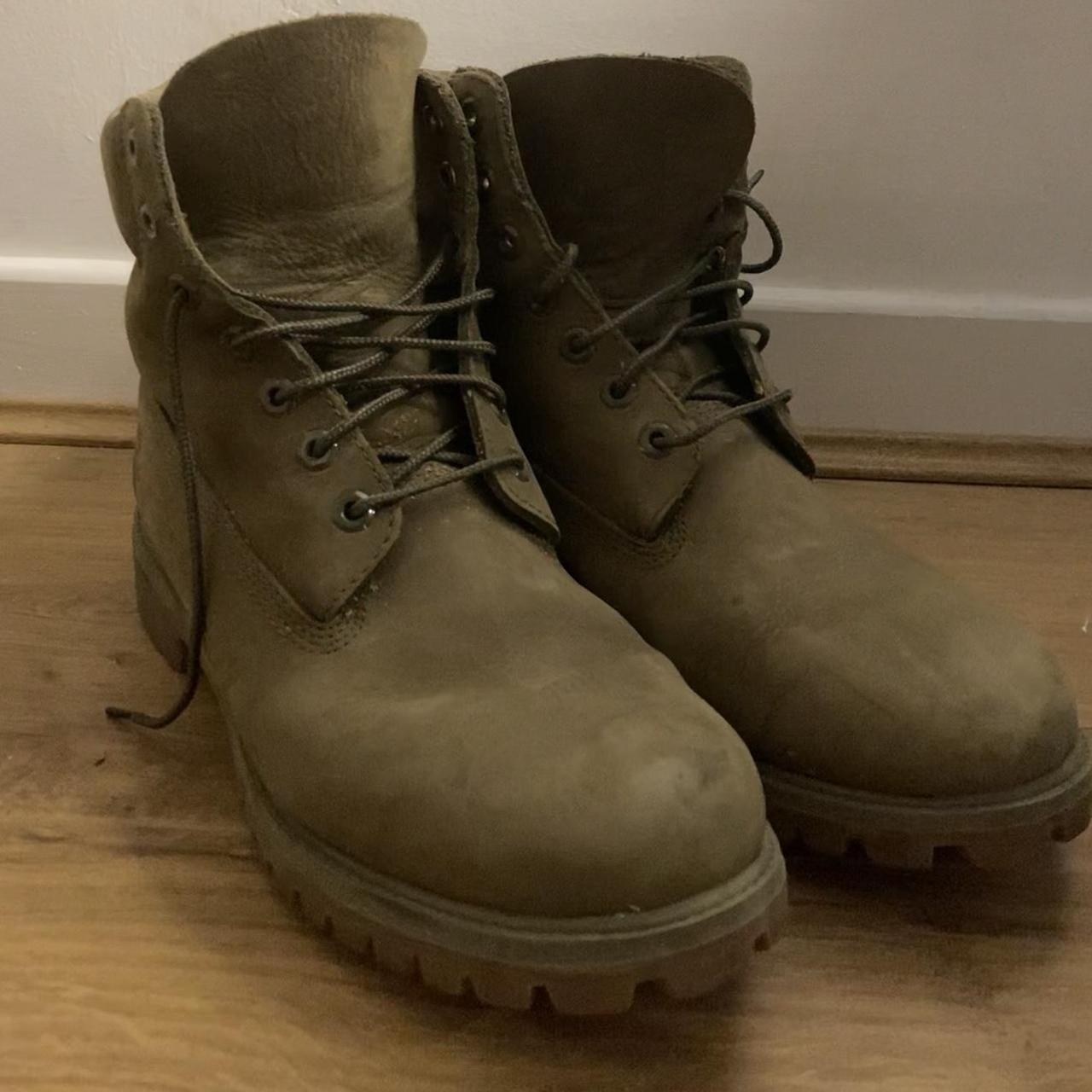 Timberland green boots - Barely worn - Depop