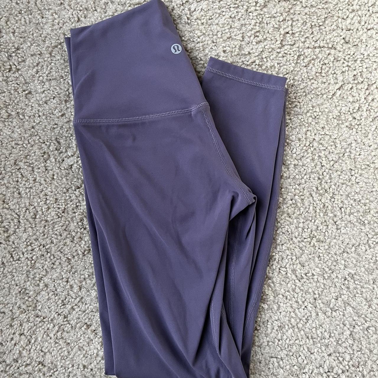 size 0 purple lululemon leggings, 25”