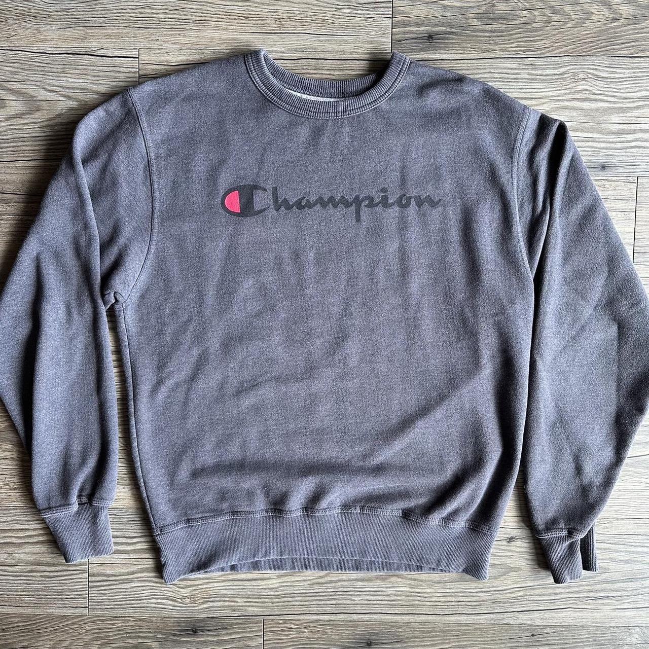 Champion dark grey discount sweatshirt