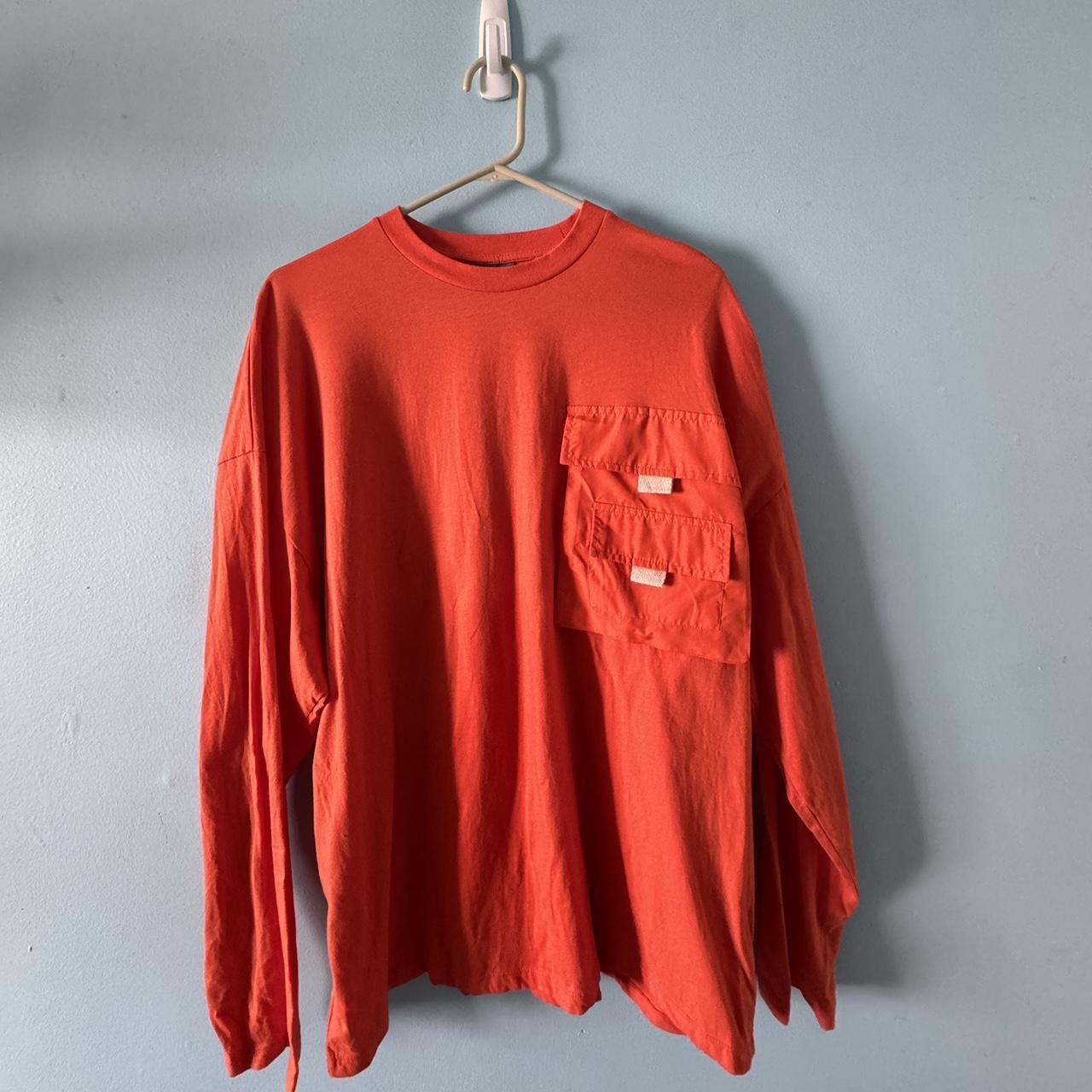 Orange Utility Shirt - Depop