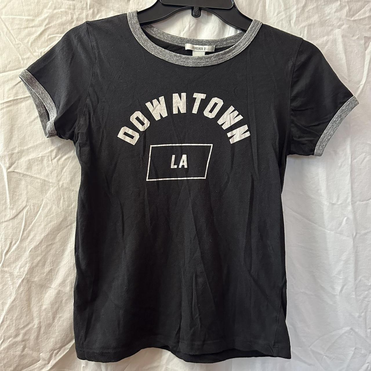 Downtown LA Graphic Ringer Tee ▪️price Depop