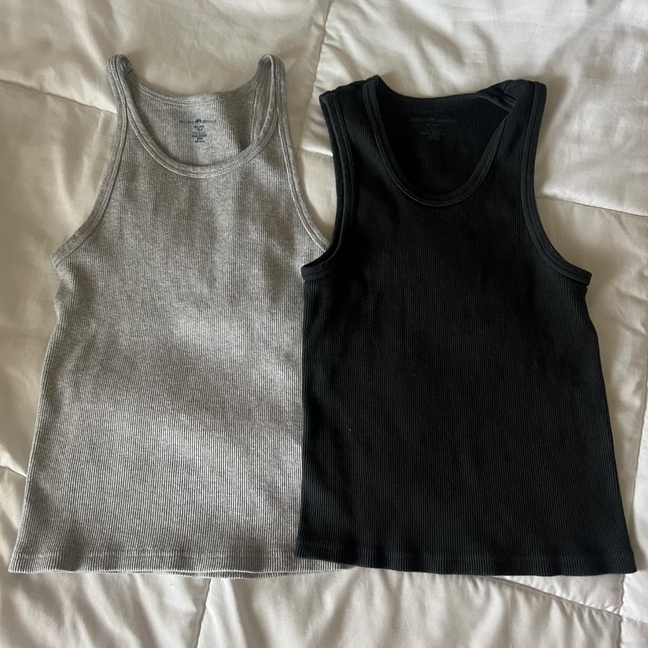 Grey and black Brandy Melville tank top bundle. One... | Depop