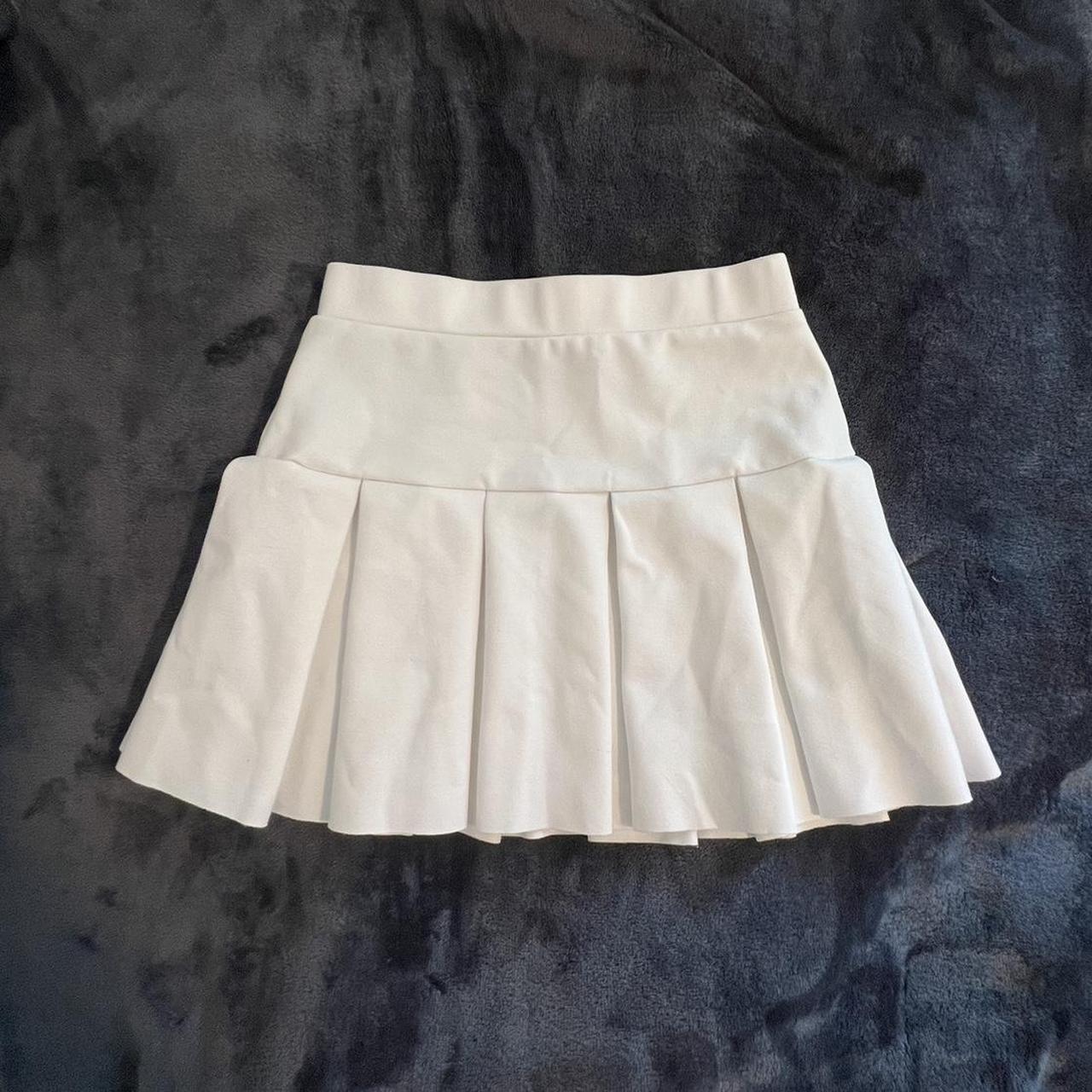 Princess Polly Lioness White Pleated Skirt Skirt Depop