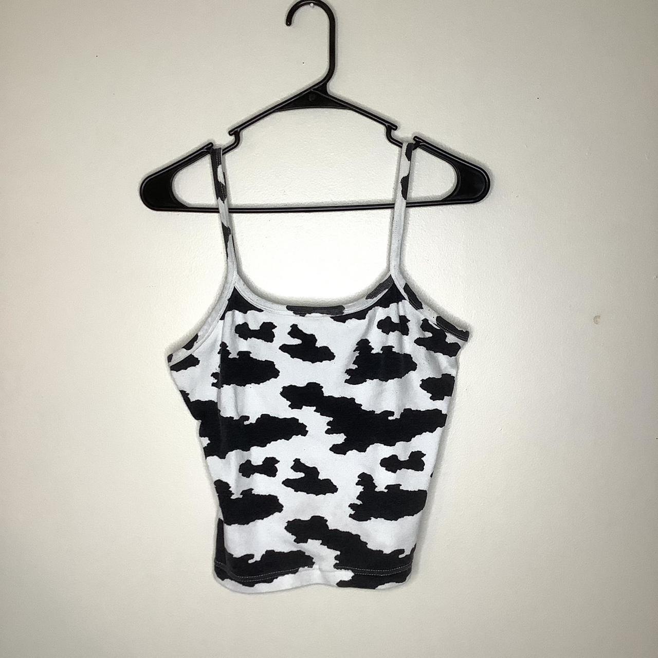 Vintage Rene Rofe Cow Print Tank Top So cute! Size... - Depop