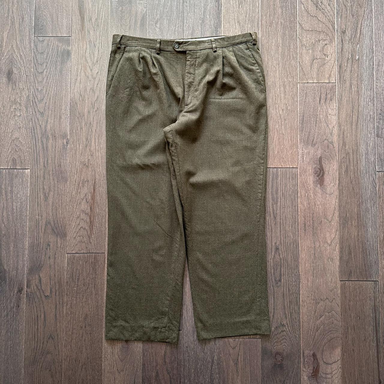 Christian Dior Men's Khaki and Green Trousers | Depop