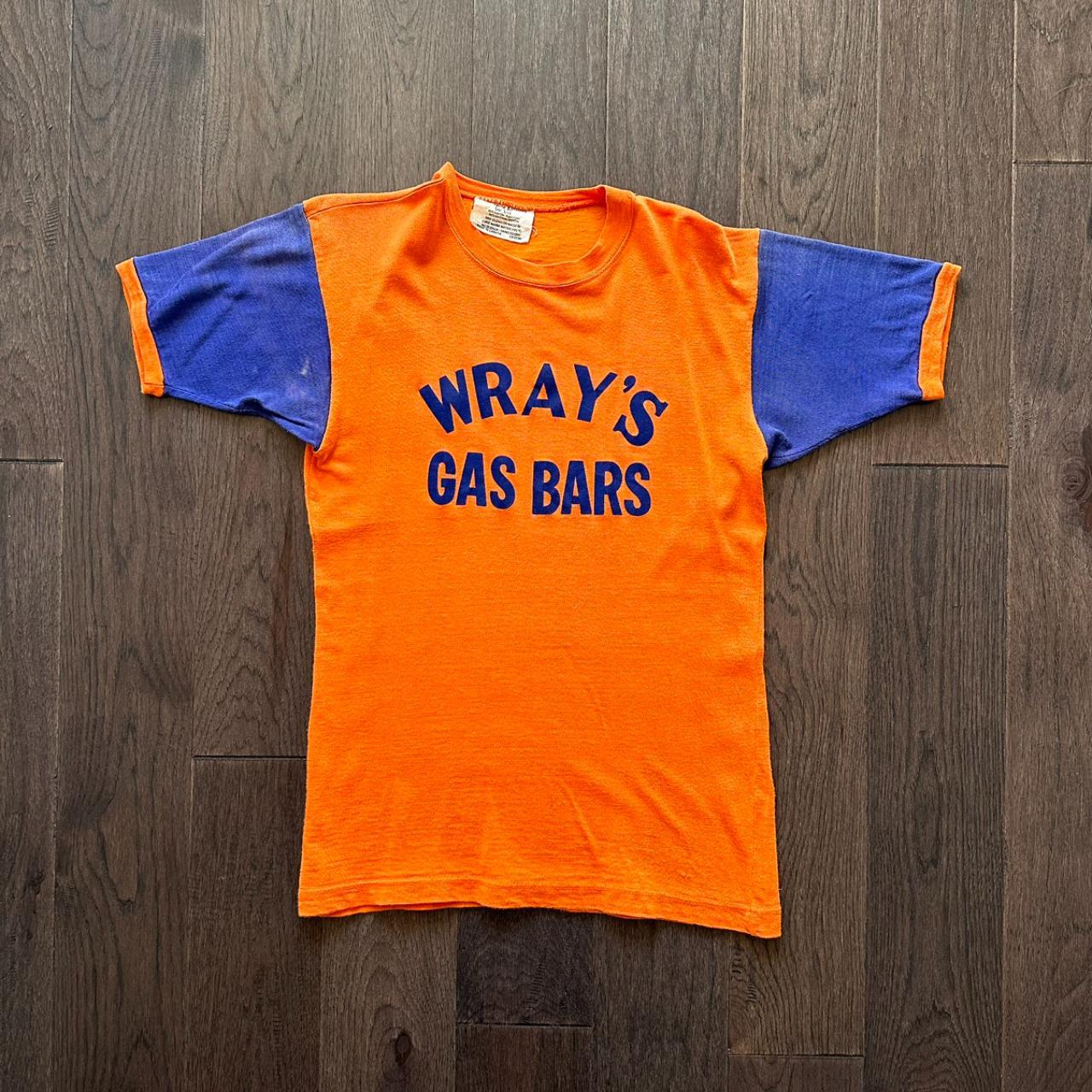 Vintage 70s Wray's Gas Bars Tease Knitting Two Tone... - Depop