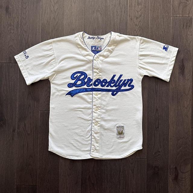 90s Vintage Starter Los Angeles Dodgers Blue - Depop