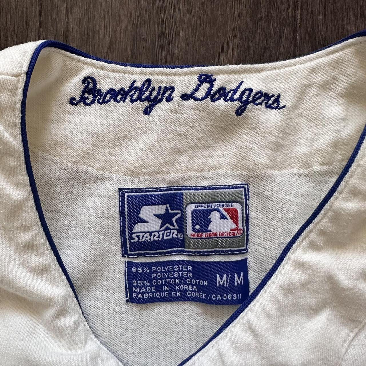 90s Vintage Starter Los Angeles Dodgers Blue - Depop