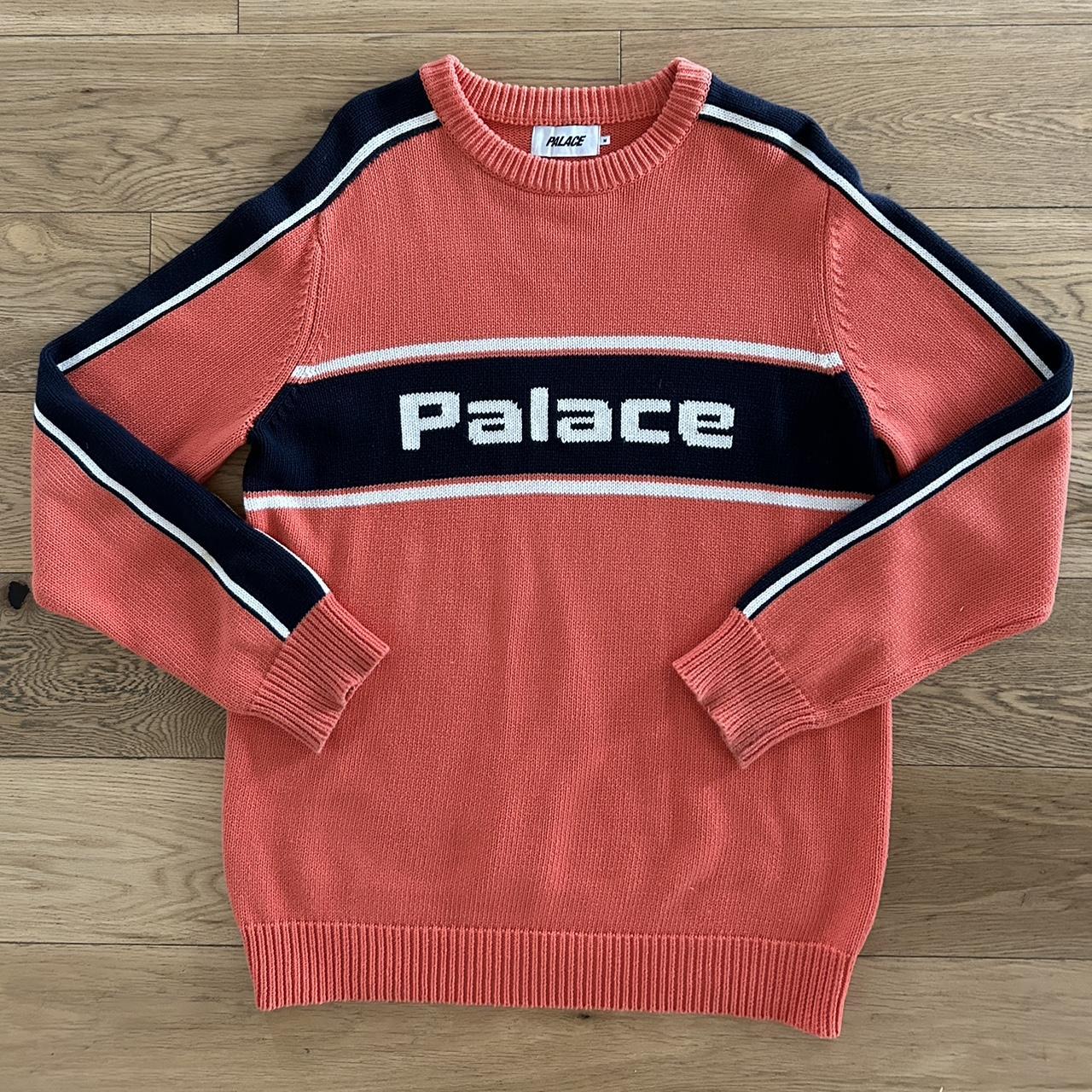 Palace Blue/orange Knit Sweater Size deals Large