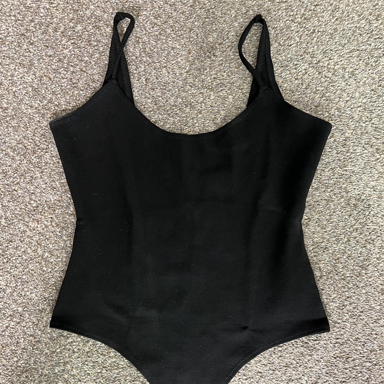 Black corset body suit, Women's size Medium - Depop
