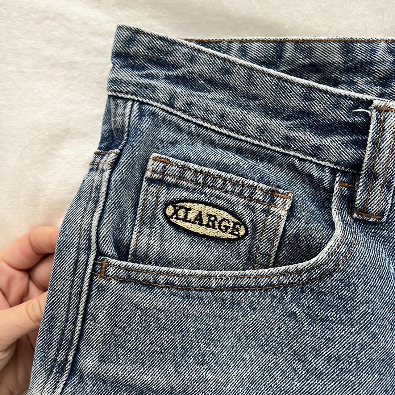 X-LARGE Jorts size 30 slight oil stain in pocket - Depop