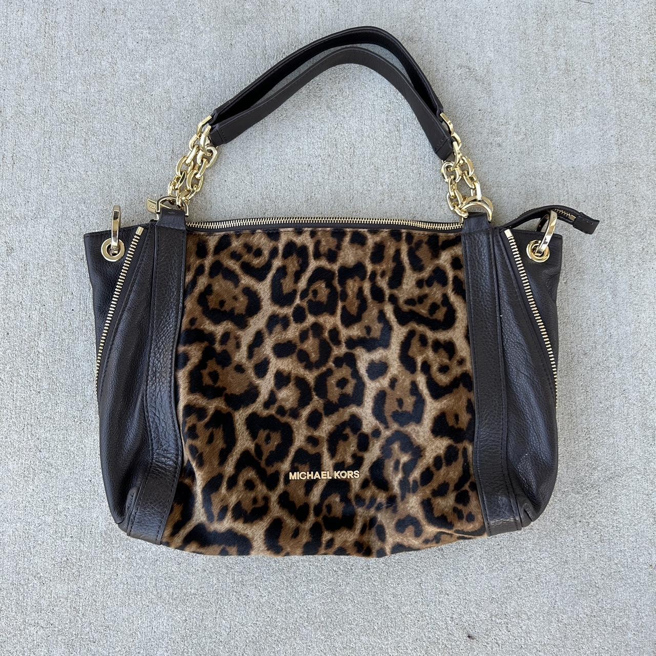 vintage cheetah print michael kors large shoulder. Depop