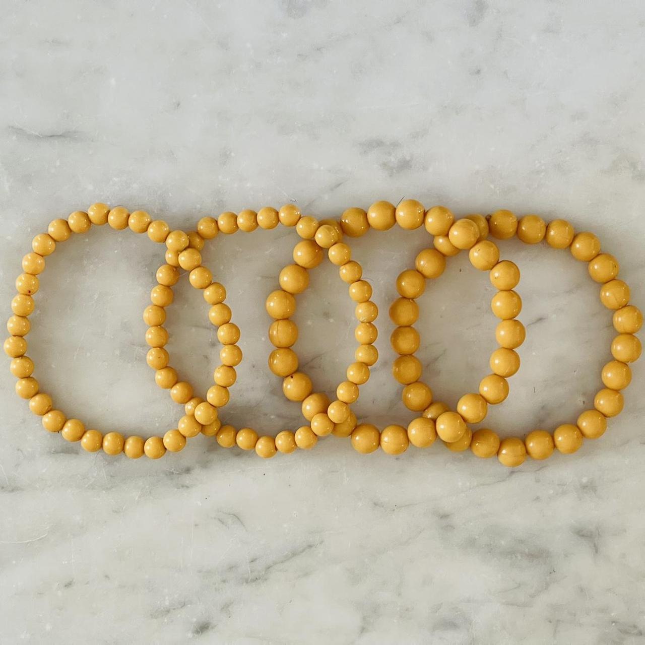 Women's Bracelet - Yellow – 80’s stackable plasti… - image 8