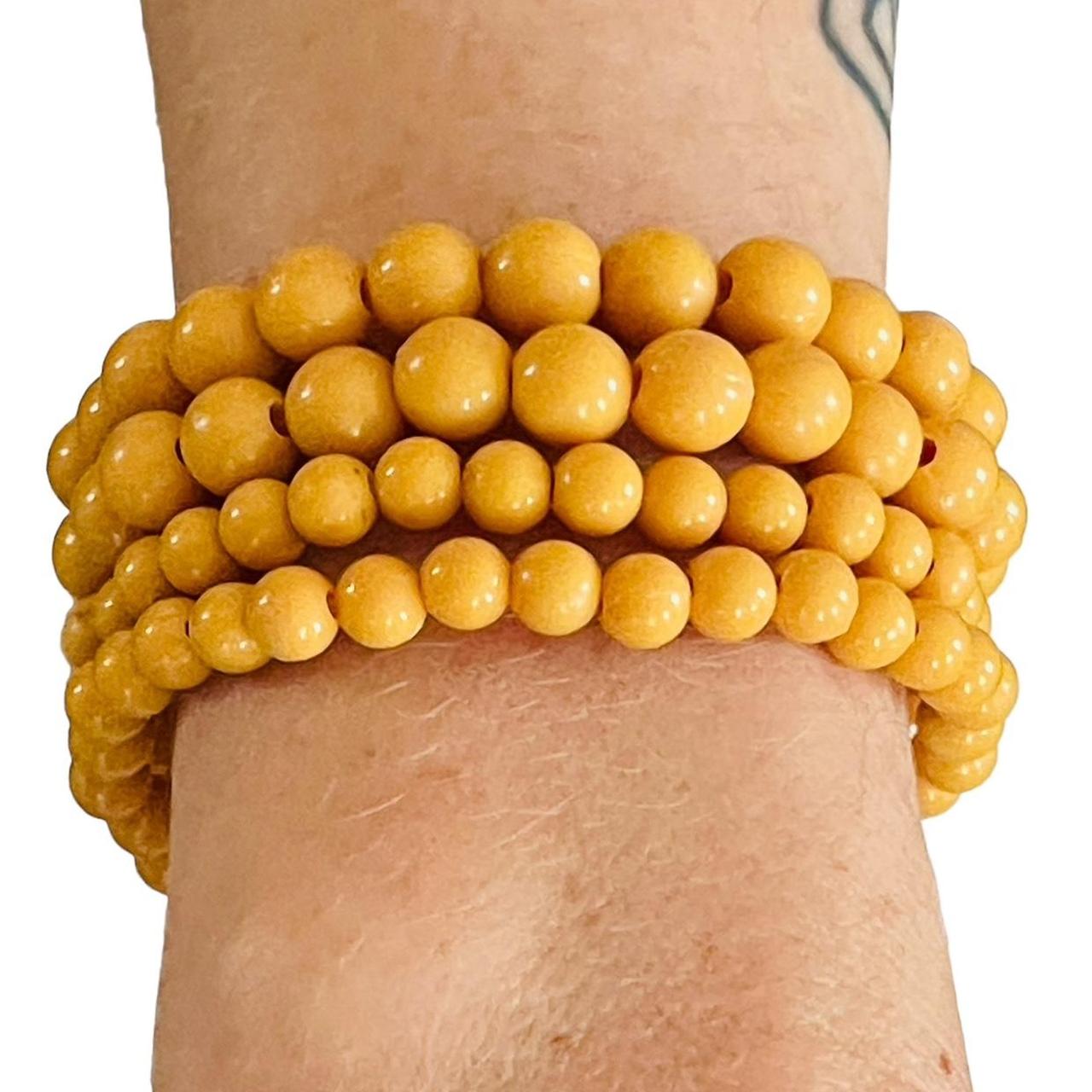 Women's Bracelet - Yellow – 80’s stackable plasti… - image 1