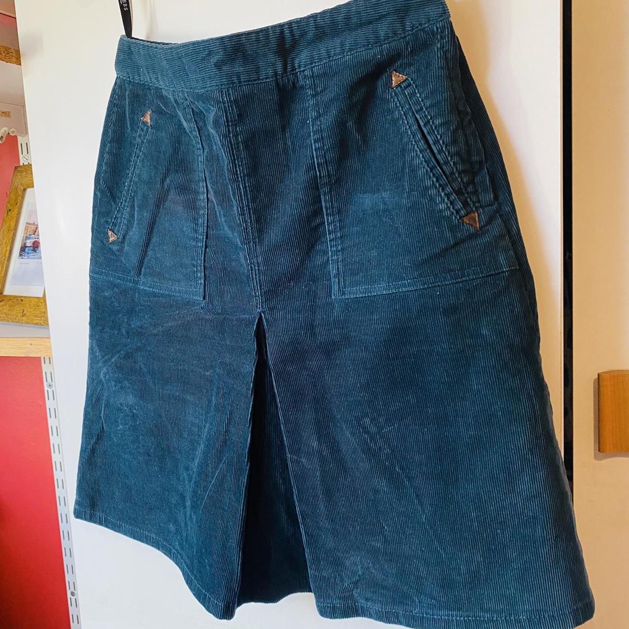 Hobbs Green Teal Cotton Corduroy Above Knee A Line... Depop