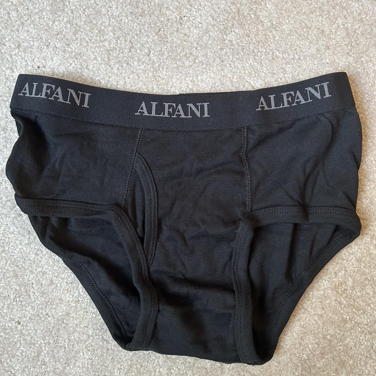 Mens Small 5 Pack Alfani Black Briefs Elastic Logo Depop