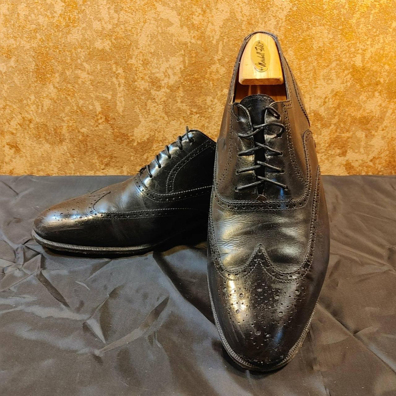 Nice vintage-wear pair of Ferragamo wing-tip...