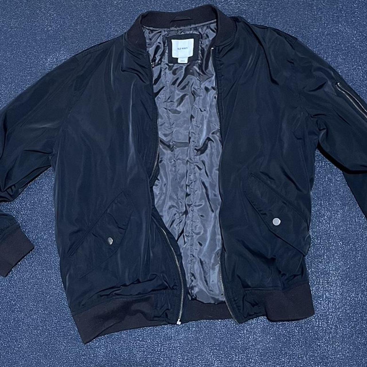 Old Navy Large Bomber Jacket Black - Depop