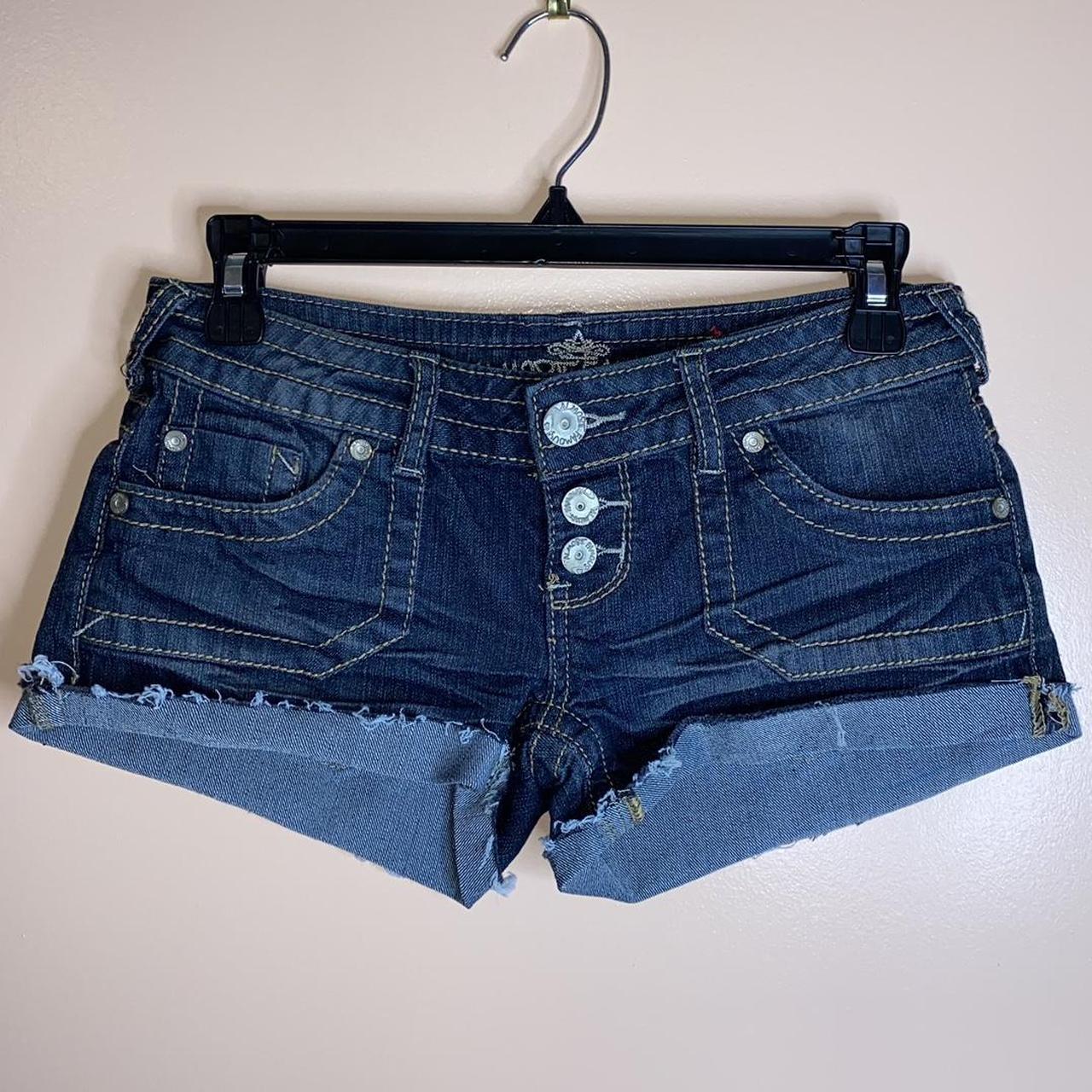 y2k almost famous low rise jean shorts