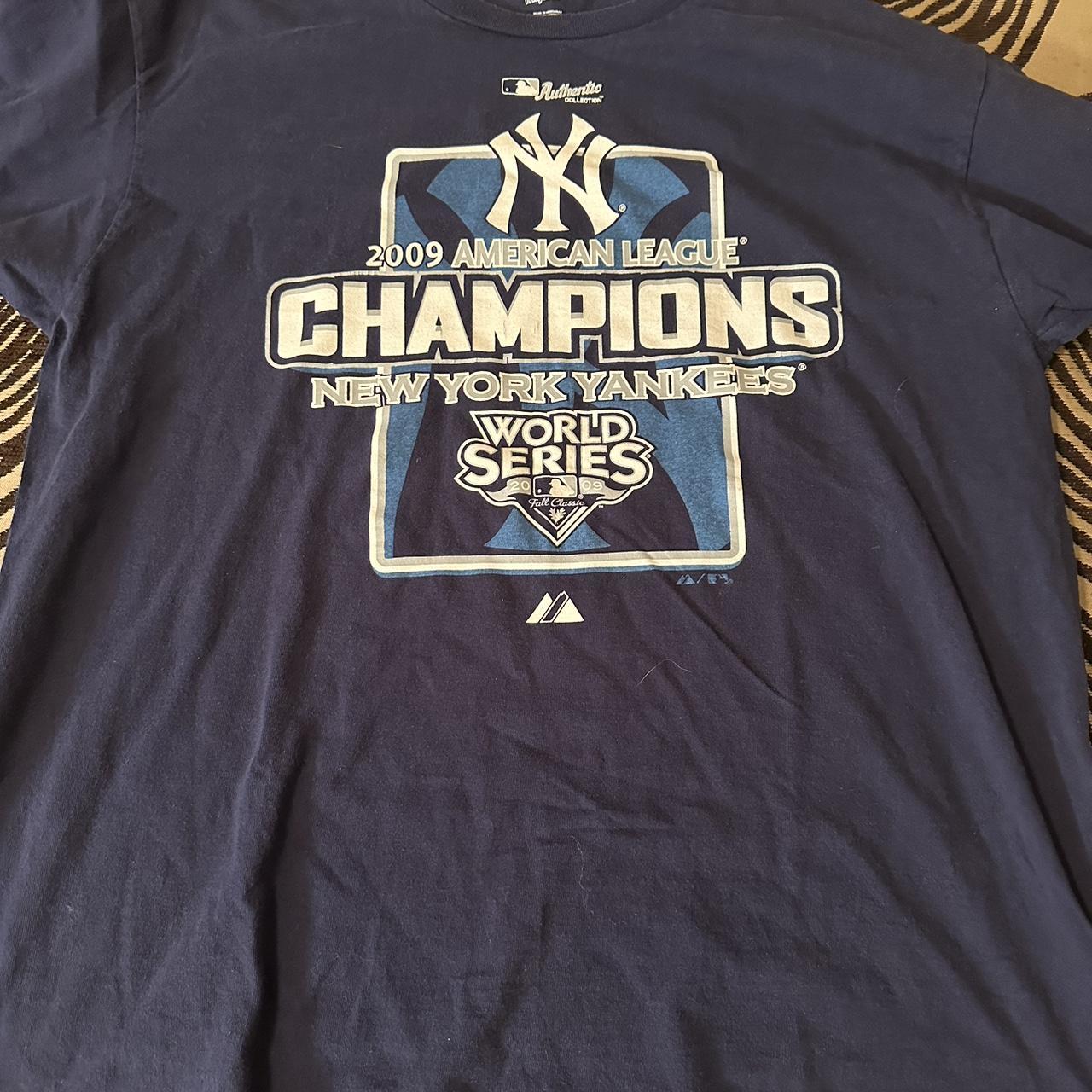 Vintage 2009 American League New York Yankees World Series Champions T  Shirt L