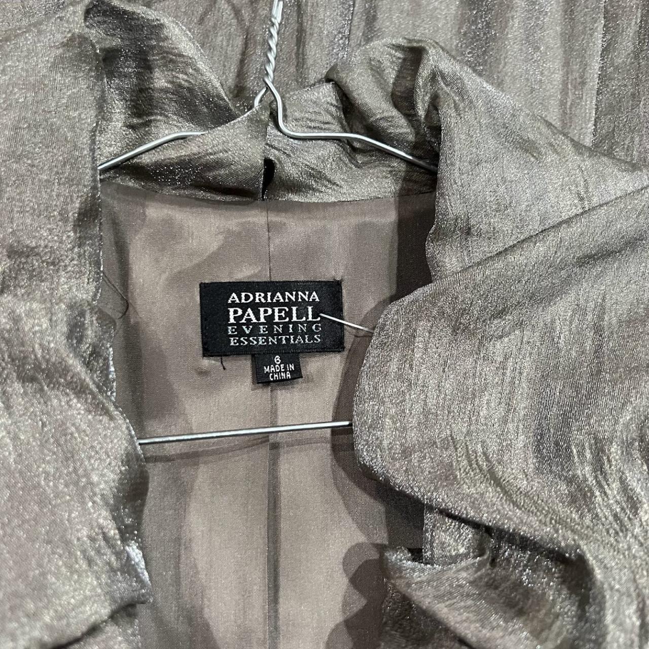 Adrianna Papell Evening Essentials Gray Metallic