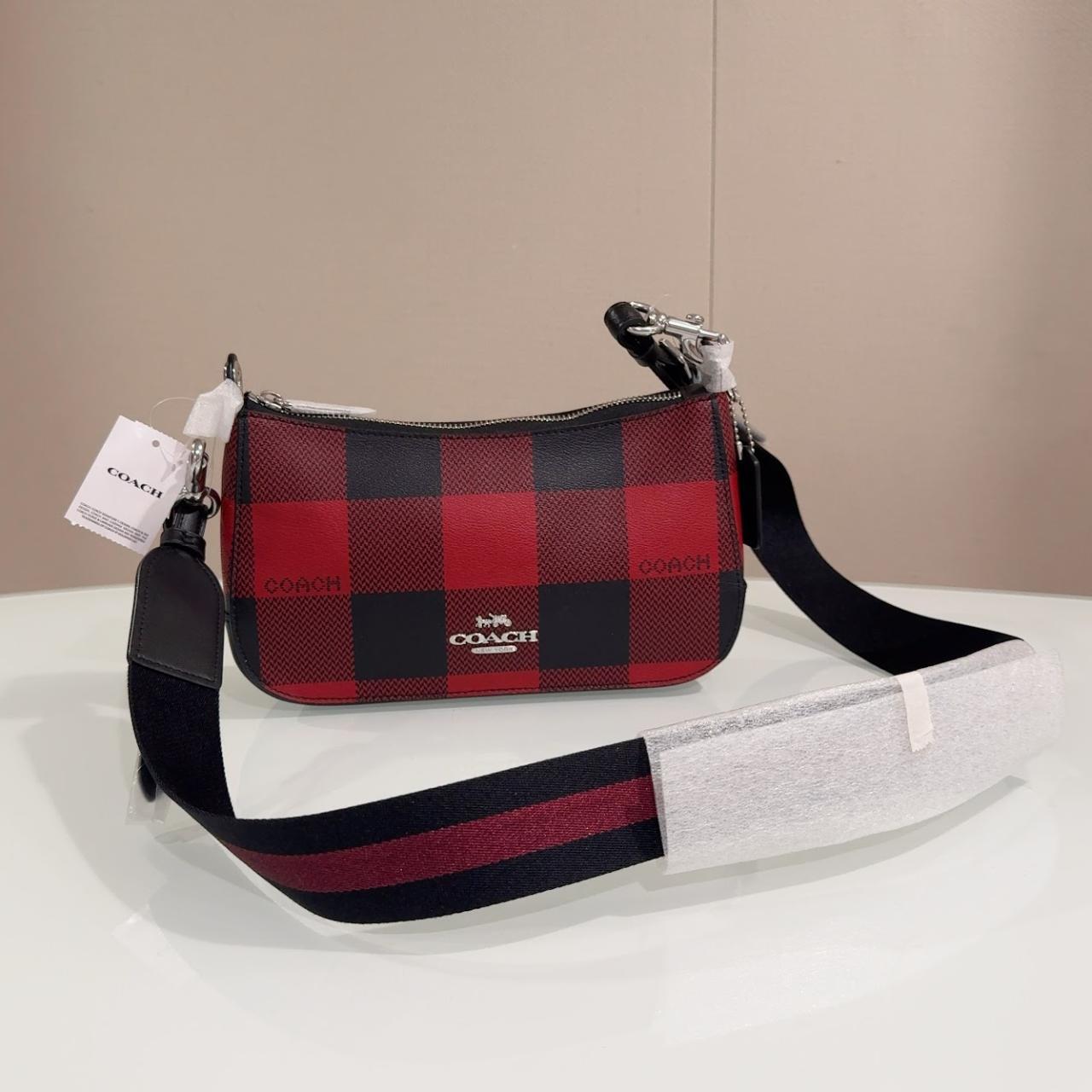 Coach Jes Baguette good crossbody bag With Buffalo Plaid Print