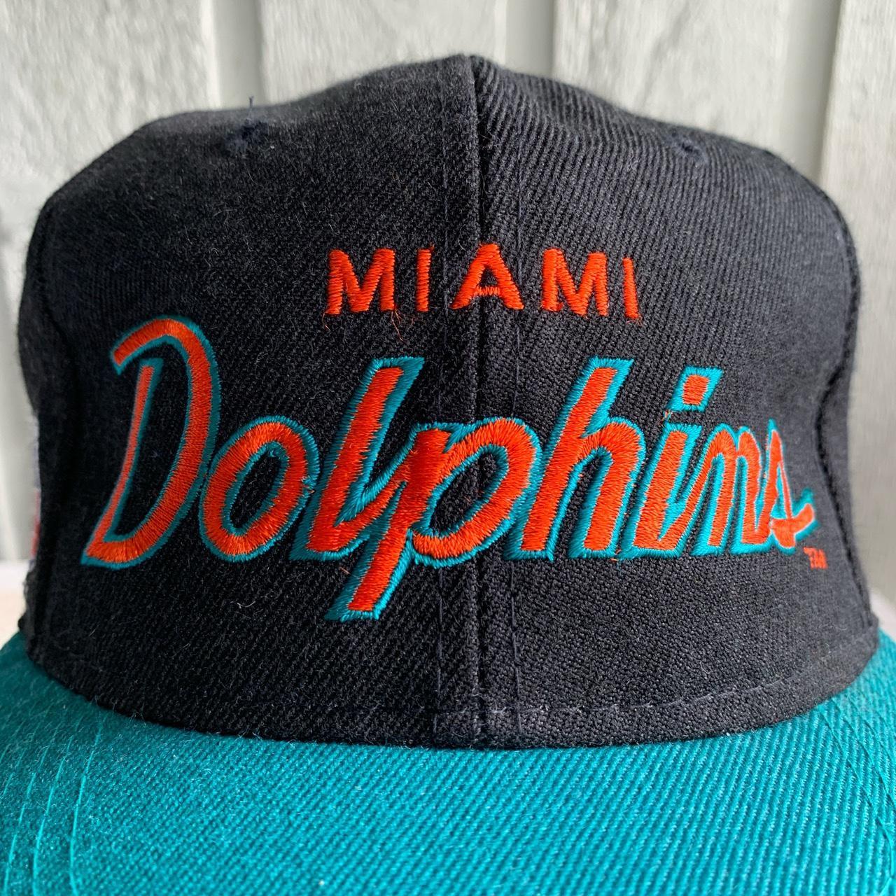 Vintage 1990's Miami Dolphins SPORTS SPECIALTIES 'Script' Snapback Hat