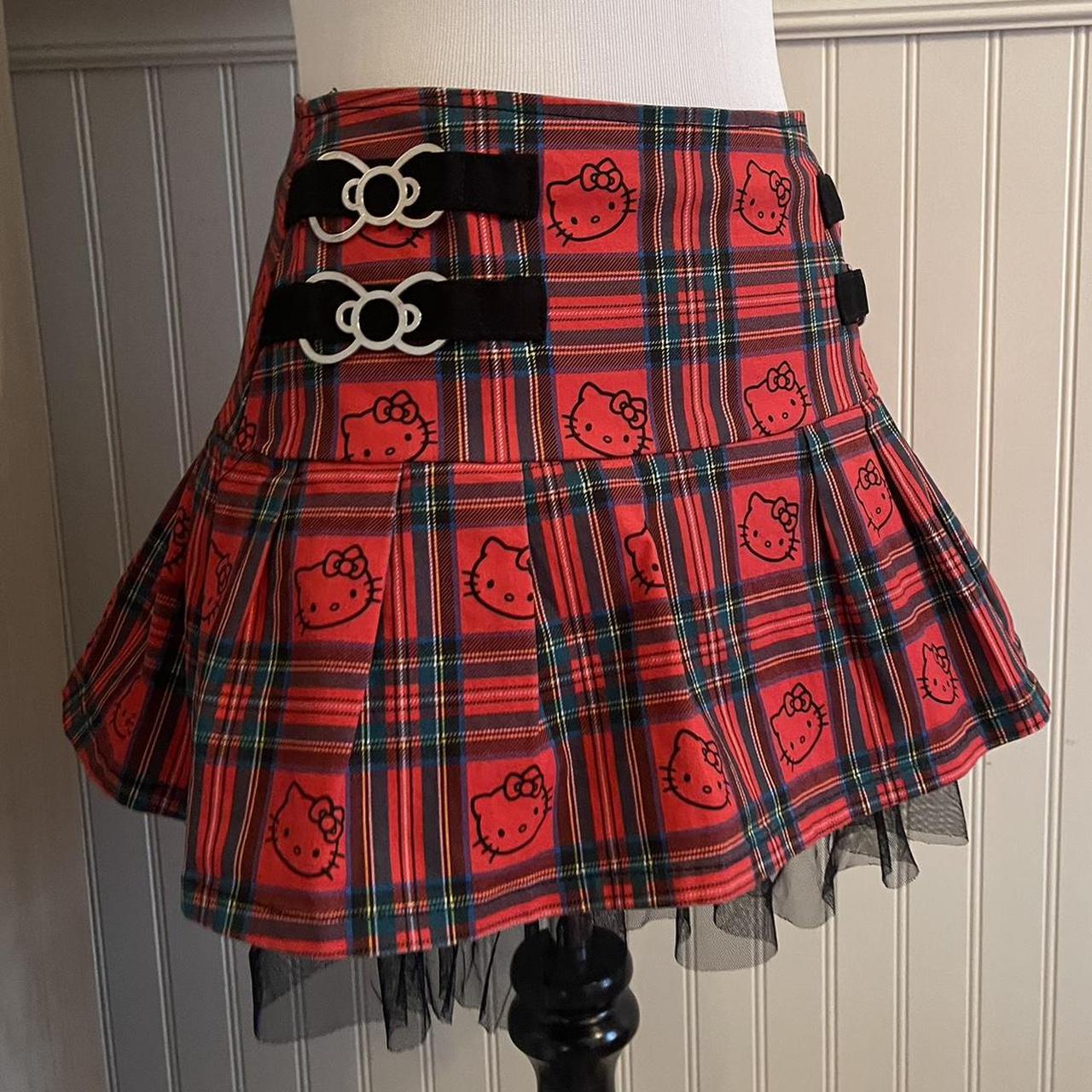 Dollskill red 2025 plaid skirt